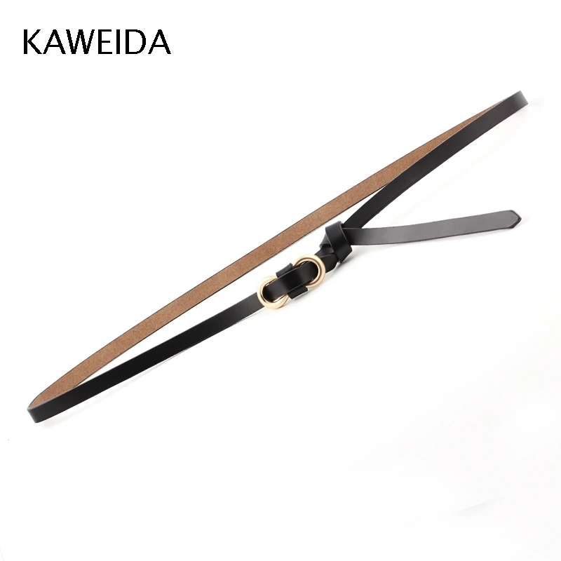 Ремень KAWEIDA из искусственной кожи Женский тонкий дизайнерский пояс с пряжкой 1 см
