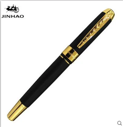 Jinhao 250 гладкий черный и серебряный зажим 1,0 мм Изогнутый наконечник каллиграфия ручка Высокое качество металл авторучка Рождественский подарок ручки