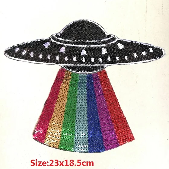 2PC Sequins Space Planet Patches for Clothes Bags Iron on Beads Sequined Patch DIY Accessories Decoration Beading Appliques | Дом и сад