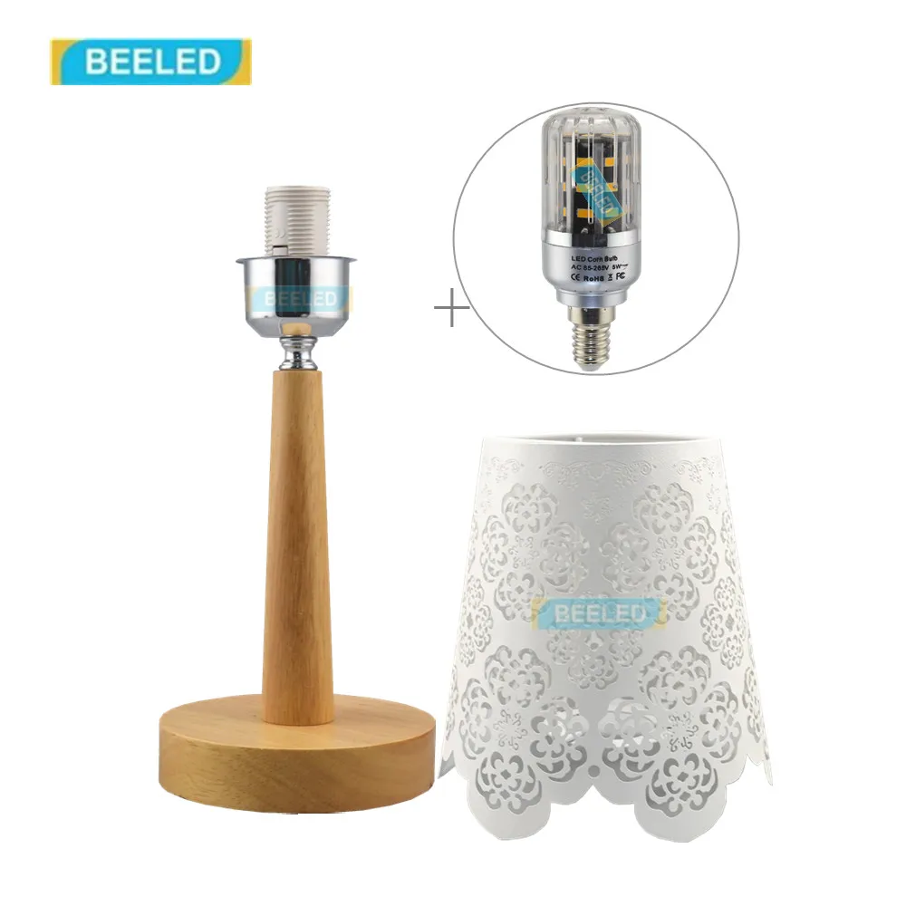 Настольные лампы для спальни ночник Белый Абажур Настольная лампа гостиной