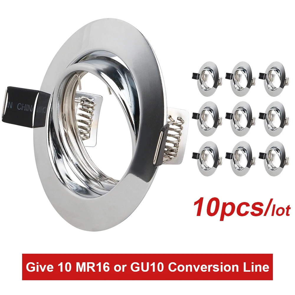 Круглый Точечный светильник Gu10 встраиваемый поверхностный монтаж светодиодный