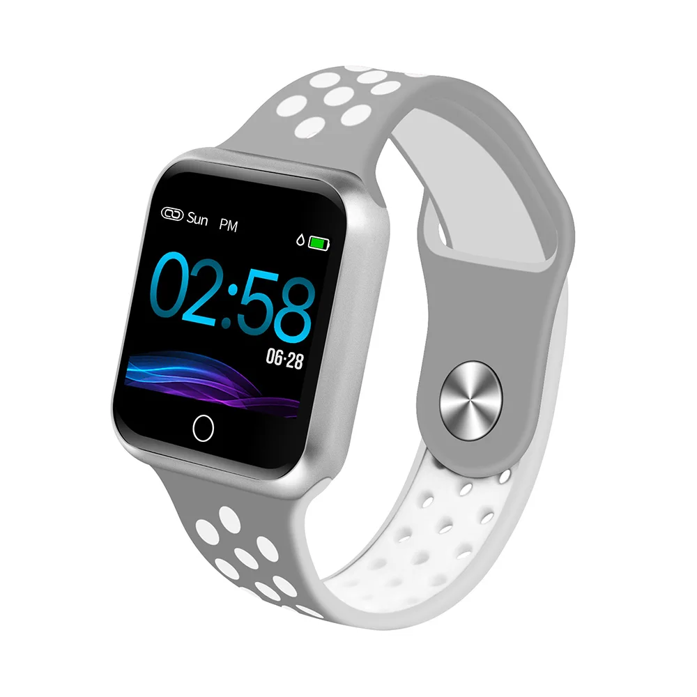 silver gray white Умные часы Robotsky S226, спортивный фитнес-браслет, IP67, водонепроницаемые, пульсометр, кровяное давление, Bluetooth, умные часы для Android IOS - Цвет: silver gray white