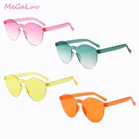candy color sunglasses transparent shades rimless sun glasses for women men festival glasses birthday gift pool party supplies