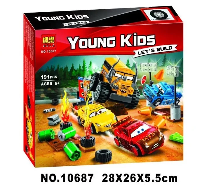 Горячая Распродажа гоночные блоки с 3 молниями для автомобилей Smokey's Garage пустые