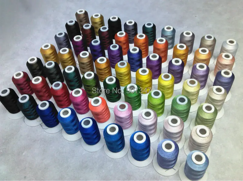63 шт. конусные нитки для машинной вышивки Brother colors 500 м|machine embroidery thread|embroidery threadcone