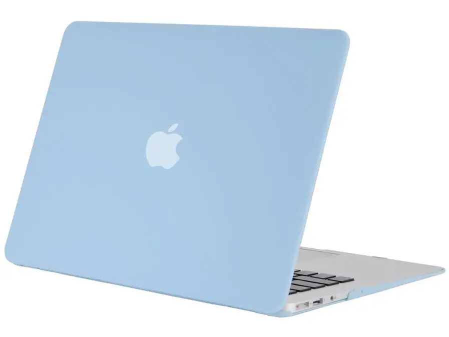 Твердый чехол Mosiso для Macbook Air, 13 дюймов,,,,,, матовый чехол, чехол для Mac Air 11+ силиконовый чехол для клавиатуры - Цвет: Airy blue