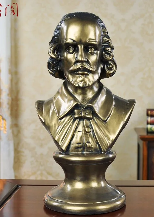 

writer Shakespearean portrait European artist in sculpture House adornment study soft outfit is arranged statues Home