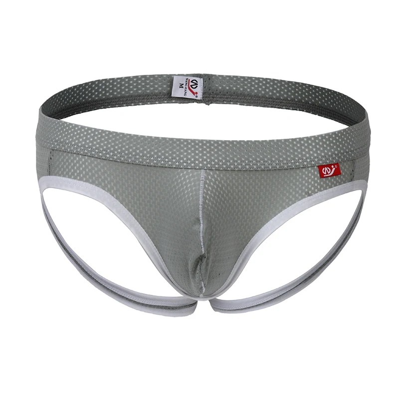 AIIOU пикантные мужские стринги и Jockstrap гей Сетчатое нижнее белье с дырками трусы