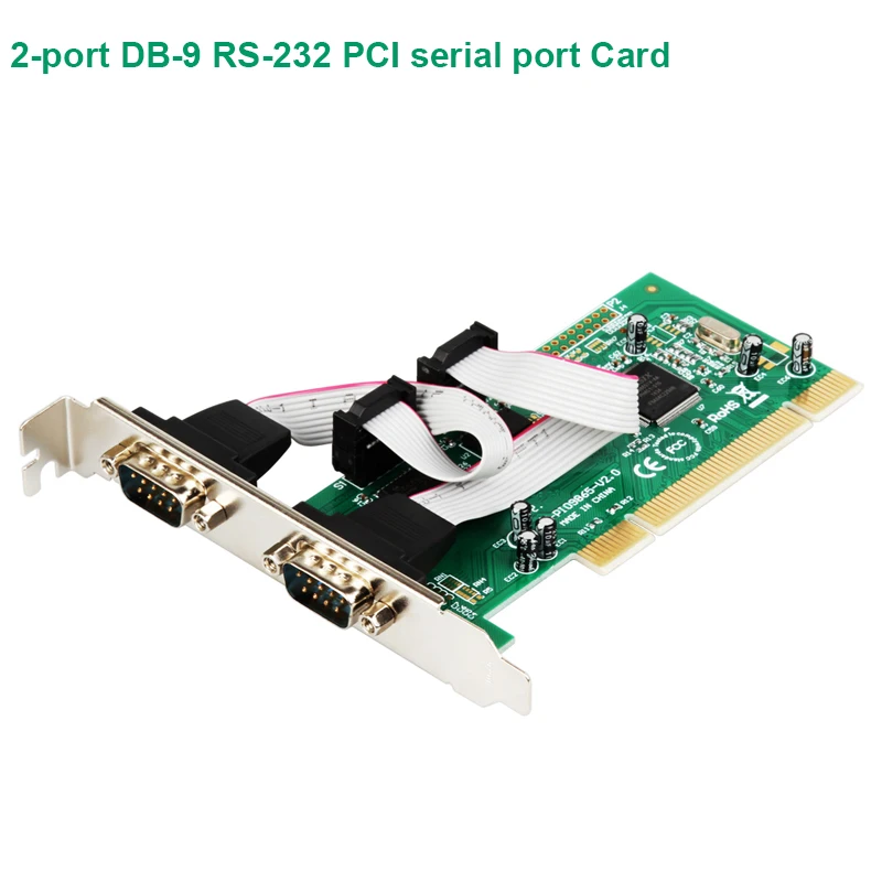 Moschip 9865 чипсет PCI 2 Серийный rs232 db9 com порты контроллер карта с низкопрофильным