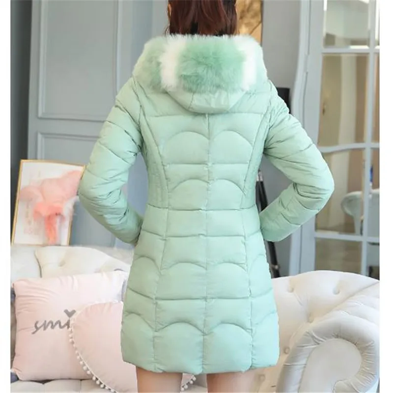 Новинка 2018 Женская хлопковая одежда большого размера модное зимнее пальто для