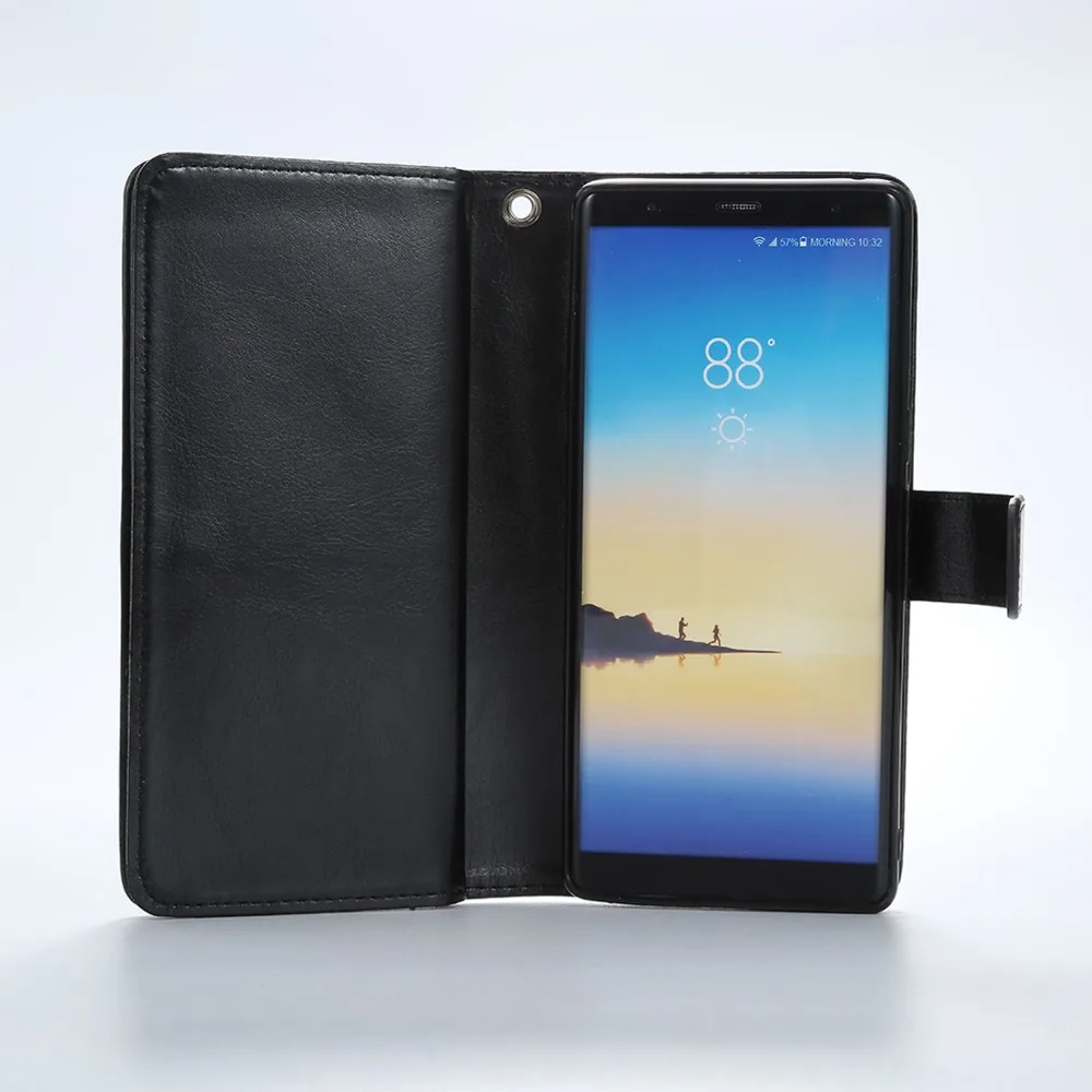2 в 1 кожаный чехол-бумажник для samsung S9 S8 S7 S6 Edge PLUS Note 8 9 4 5 панель телефона адсорбционный кронштейн слот фоторамки флип