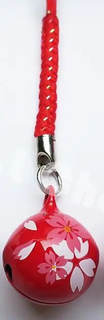 red Omamori японский розовый красный вишневый колокольчик Подвеска сумка телефон подвеска с помпоном llaveros para mujer Роскошный брелок - Цвет: red