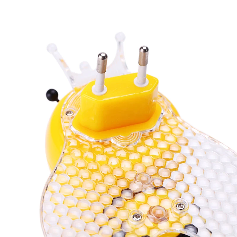 Датчик освещенности мультяшная пчела светодиодный ночник милый красочный вилка