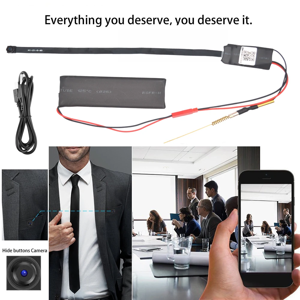 Горячая DIY 1080 P Мини Wifi Беспроводная камера батарея wifi видео звук Запись удаленный