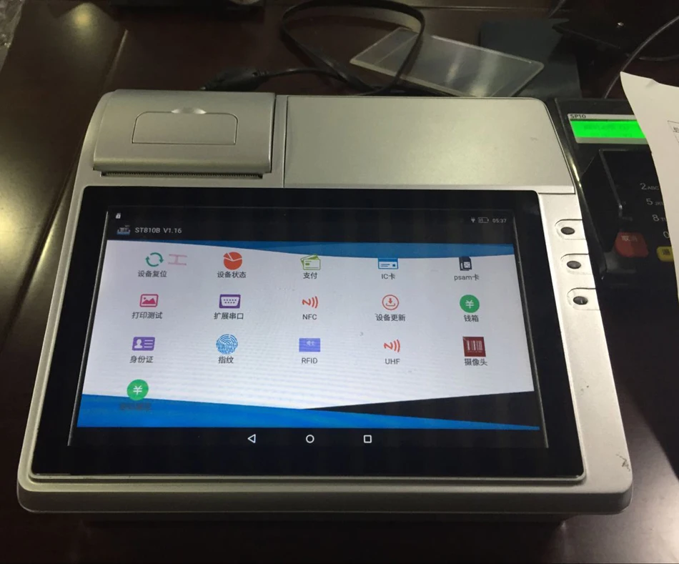 Китай KT807 2D сканера штриховых кодов Reader Android Pos Smart платежный терминал ID IC получения принтер отпечатков пальцев NFC RS232