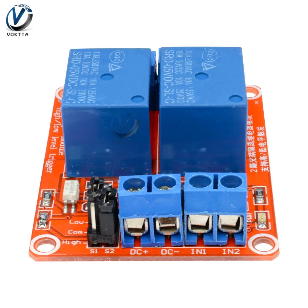 Реле 5 В 2-канальный фотомодуль с изоляцией оптрона поддерживает переключатель