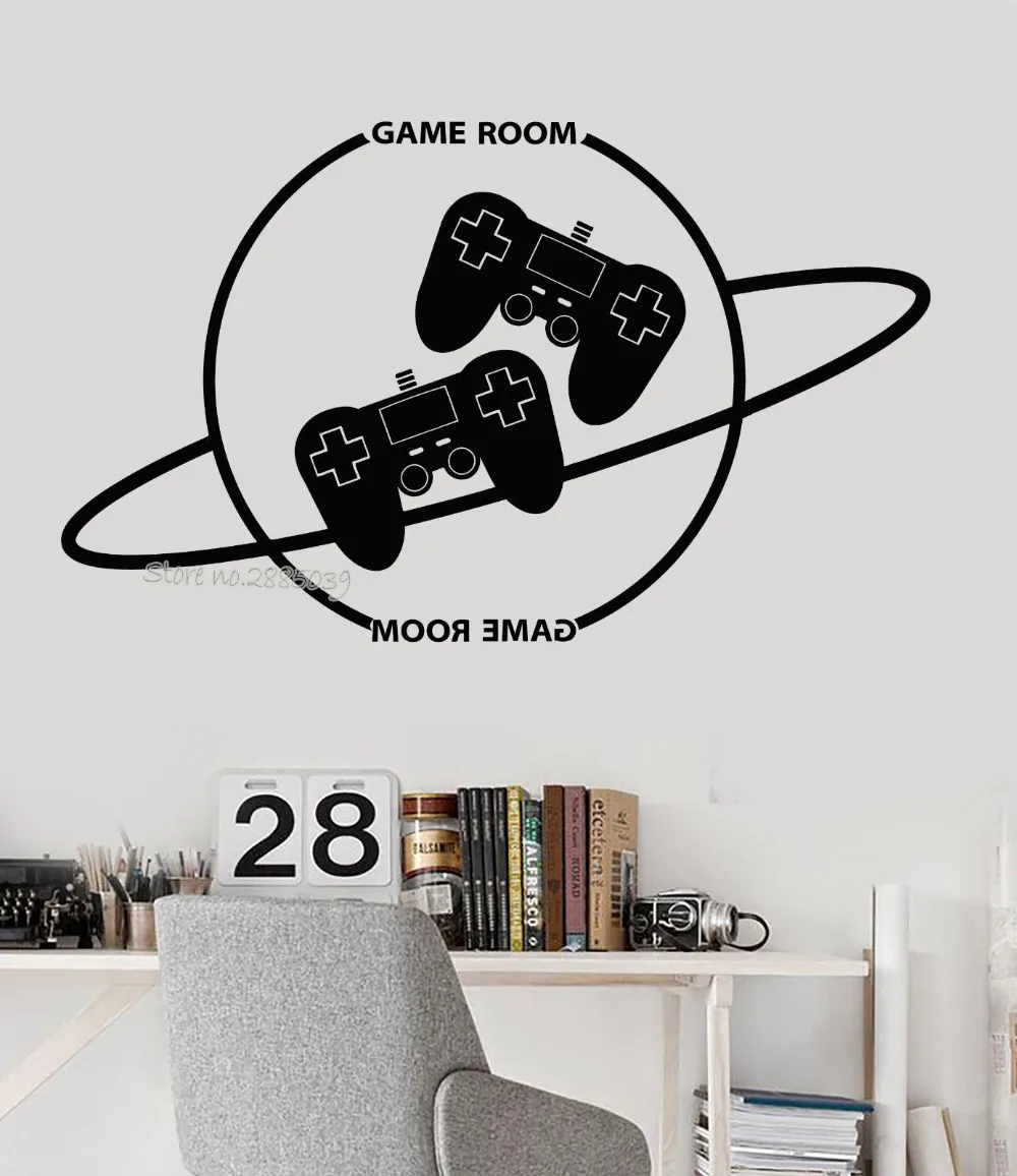 Новейший дизайн виниловые наклейки на стены Стикеры s игровая комната Gamer