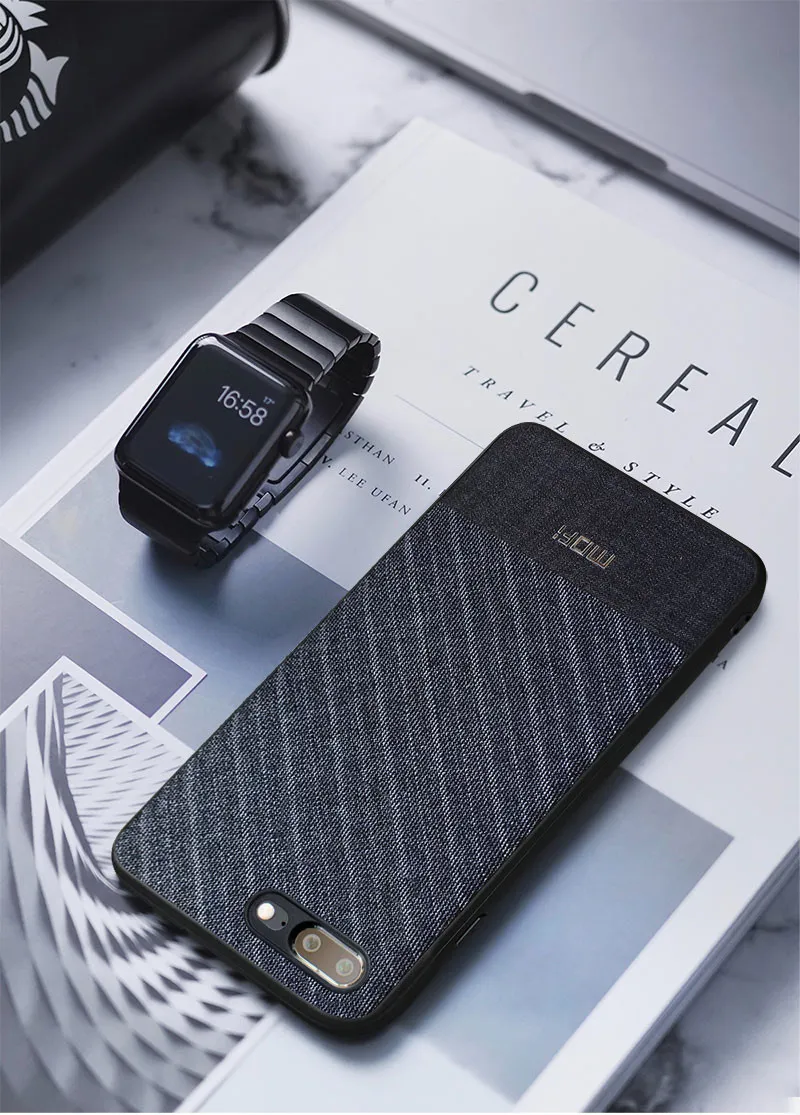 Oneplus 5 Case MOFi Oneplus5 Case cover Fabrics One Plus 5 Back Cover 1+5 Business Suit Cloth Style Brief Dark Gentleman