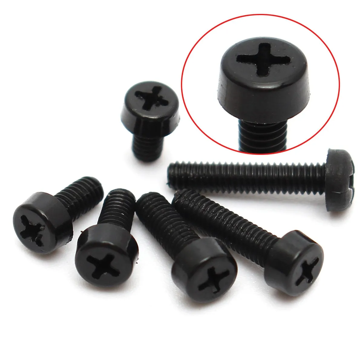 SULEVE Новый 20 шт./компл. M2.5 4 мм/5 мм/6 мм/8 мм/10 мм/12 мм черный нейлон Phillips пластиковые
