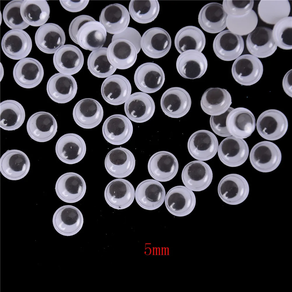 

Not Self-adhesive Dolls Eye For Stuffed Toys Dolls Googly Black Eyes For Doll Accessories 100 PCS Creative gift 5mm/6mm/7mm