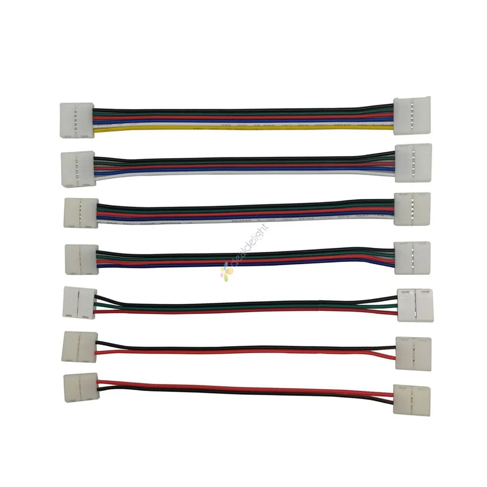 10 шт. 2pin 3pin 4pin 5pin 6pin Бесконтактный светодиодный коннектор адаптер 1 зажим или 2