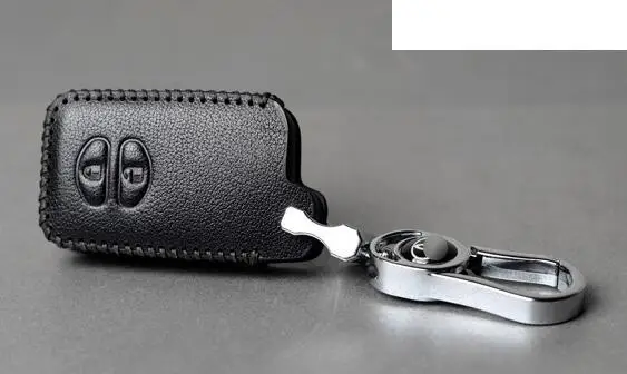 A BLACK Leather Car Remote Key Case Fob Cover For Toyota Land Cruiser Prado 150 Camry Prius Crown For Subaru Foreste Outback XV legacy - Название цвета: A BLACK