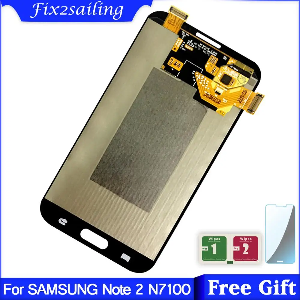 Для Samsung GALAXY Note 2 N7100 ЖК дисплей + сенсорный экран дигитайзер в сборе Бесплатная