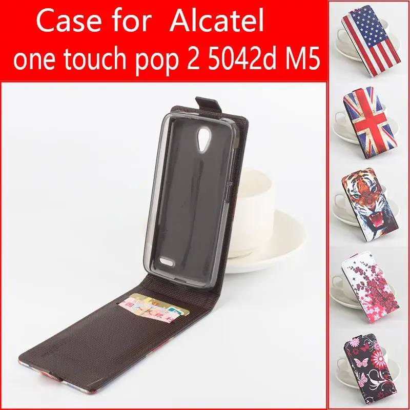 Роспись Мода первоначально для Alcatel One Touch Pop2 M5 кожаный чехол откидная крышка Pop 2