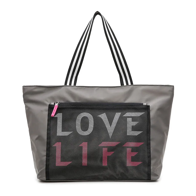 Fitness yoga training bag swimming wet and dry separation women's waterproof bag sports and leisure dual-use canvas shoulder bag