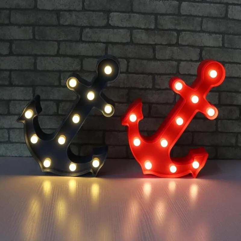 Темно синий красный средиземноморский якорь для лодки 11 светодиодный винтажный