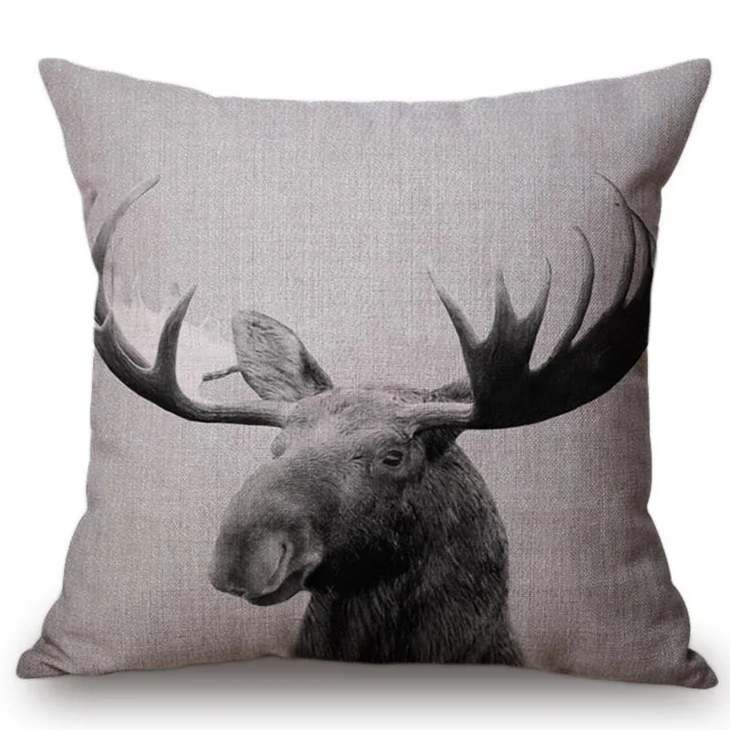 

Vintage Elk Sika Deer Wildlife Animal Flower Print Car Decorative Throw Pillowcase Pillow Case Cushion Cover Sofa Home Decor