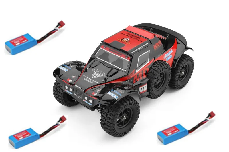 with 3 battery 2,4G 4WD Bigfoot пульт дистанционного управления Rc автомобиль 60 км/ч высокая скорость Монстр Внедорожный гоночный автомобиль RTR Багги Монстр автомобиль игрушка с 3 батареями - Цвет: with 3 battery