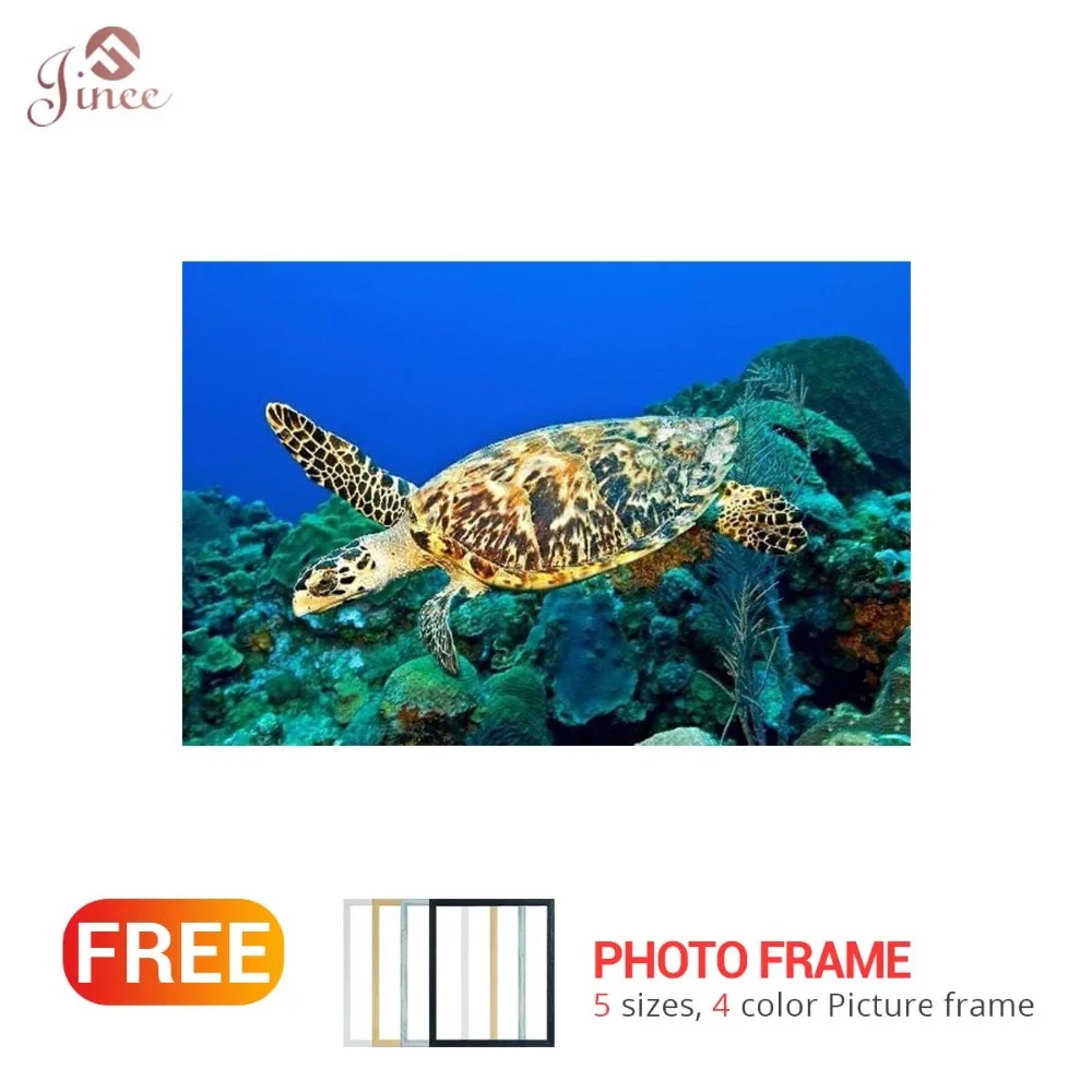 

Full Square Diamond Painting Turtle Full Drill Round Diamond Embroidery Animals DIY Picture Of Rhinestone Decor Home Under Sea