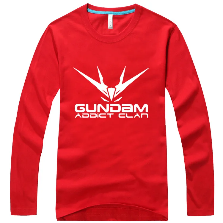 Горячая игра Аниме тройник Gundam антенна шаблон футболка с длинным рукавом AC72 |