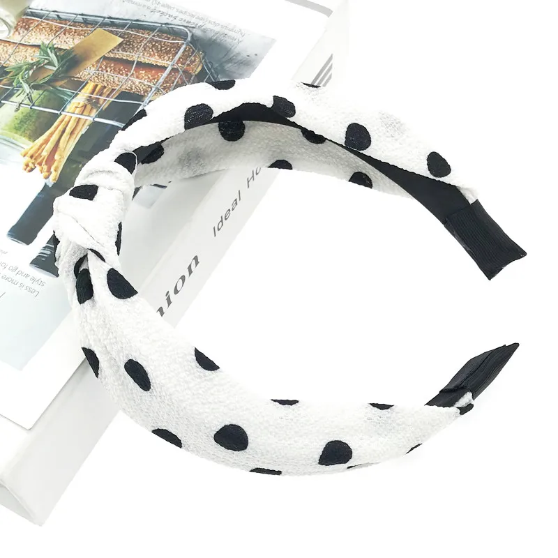 M Dots White Дикое повязка на голову макияж Для женщин повязки на голову, повязка на голову и сердечком и повязка на голову для девочек узлом повязки на голову; тюрбан, повязки для волос, аксессуары для волос - Цвет: M Dots White