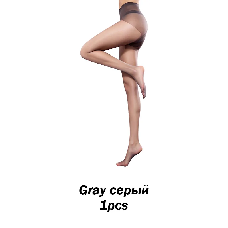 BONAS 12D колготки женские большие размеры нейлоновые колготки тонкие сексуальные трусики Collant Femme однотонные колготки из полиэстера женские чулки спандекс - Цвет: gray