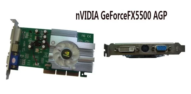 Видеокарта Quadro GeForce FX5500 256MB DDR AGP 4X 8X VGA DVI проч. fx5200 7600gt| |