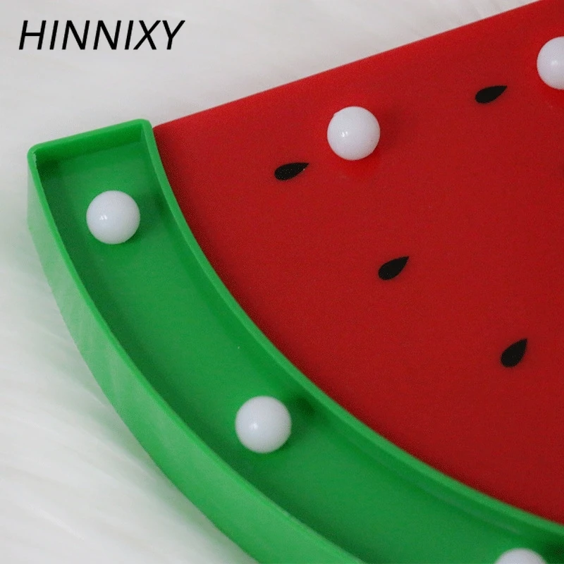 Hinnixy арбузный ночник лето 3D фруктовая форма прикроватная Светодиодная