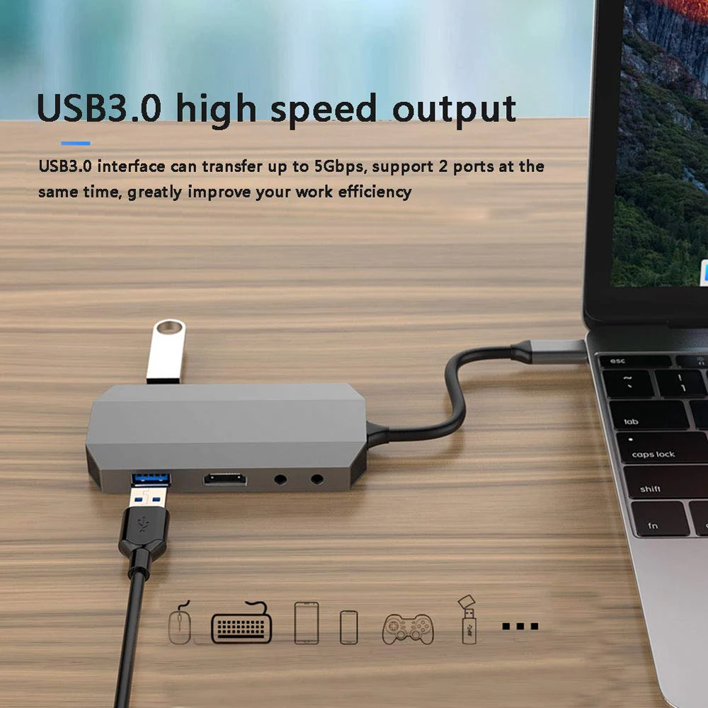 Док станция Dex для Samsung Note 8 S8 S9 + USB Тип C концентратор аудио Thunderbolt 3 адаптер с 4K HDMI