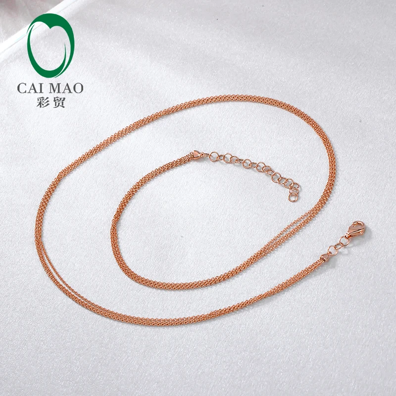 Женское ожерелье с цепочкой CAIMAO 18 К белое желтое розовое золото от 16 дюймов до