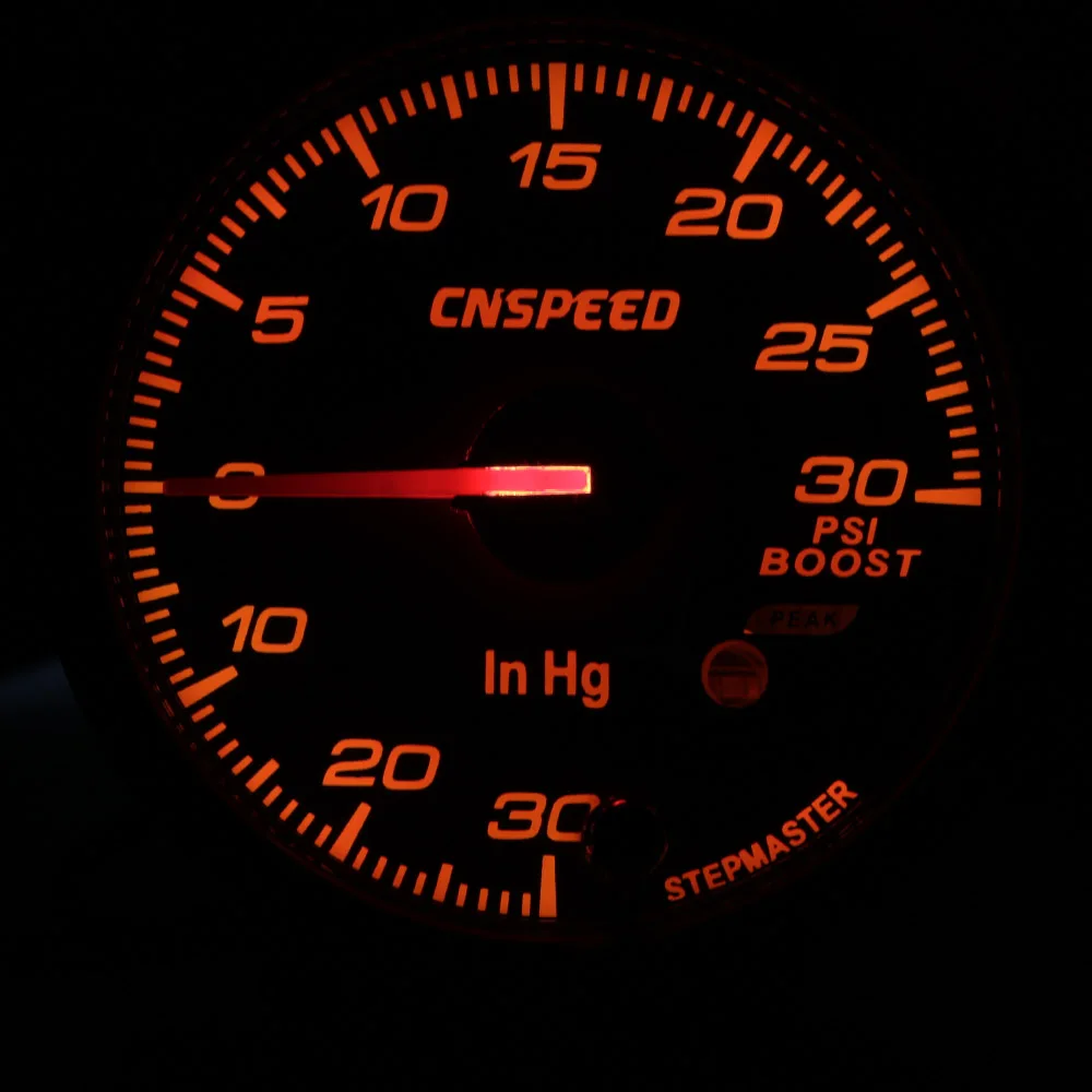 CNSPEED 60 мм турбо Boost Gauge 30PSI+ Регулируемый контроллер турбо ускорения комплект 1-30PSI YC101412+ YC100211