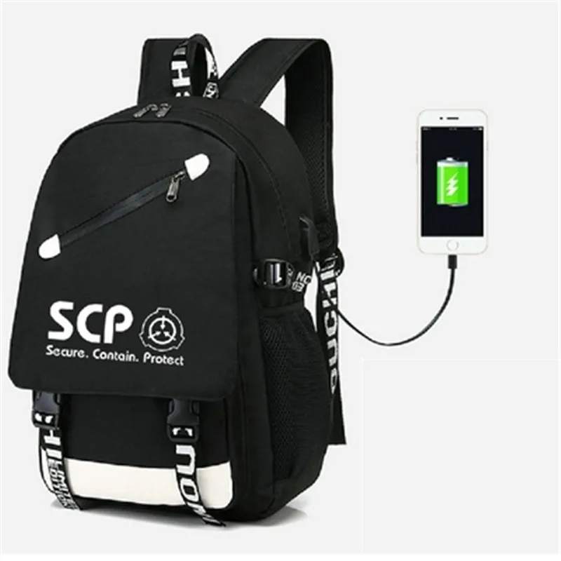 SCP безопасный защитный рюкзак с usb портом дорожная школьная сумка через плечо USB