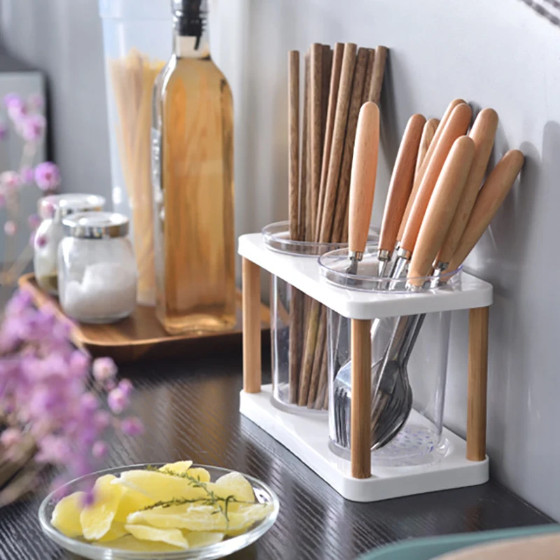 Пластиковая стойка палочки для еды с бамбуковой рамкой держатель японская кухня