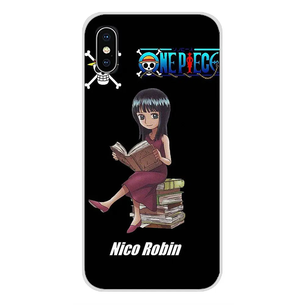 Аксессуары чехол для Apple iPhone X XR XS MAX 4 4S 5 5S 5C SE 6 6S 7 8 Plus ipod touch One Piece Nico Robin череп флаг |