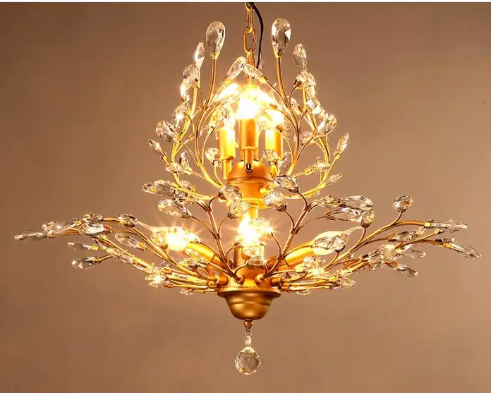 Ретро Лофт американская винтажная хрустальная люстра люстры de cristal домашнее