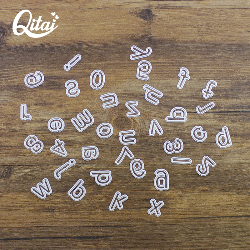 QITAI 26 шт. нижние буквы для чехла и 10 0 9 цифровые металлические Вырубные штампы
