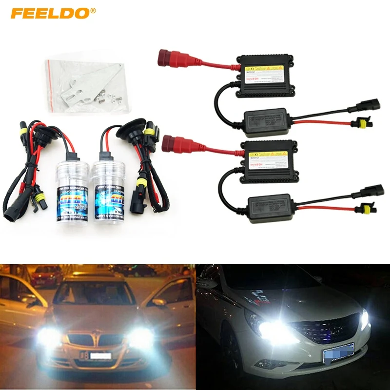 

FEELDO 1Set Xenon HID Kit H1/H3/H7/H8/H10/H11/9005/9006 DC 12V 35W Xenon Bulb Lamp Digital Ballast Car Headlight #FD-4470