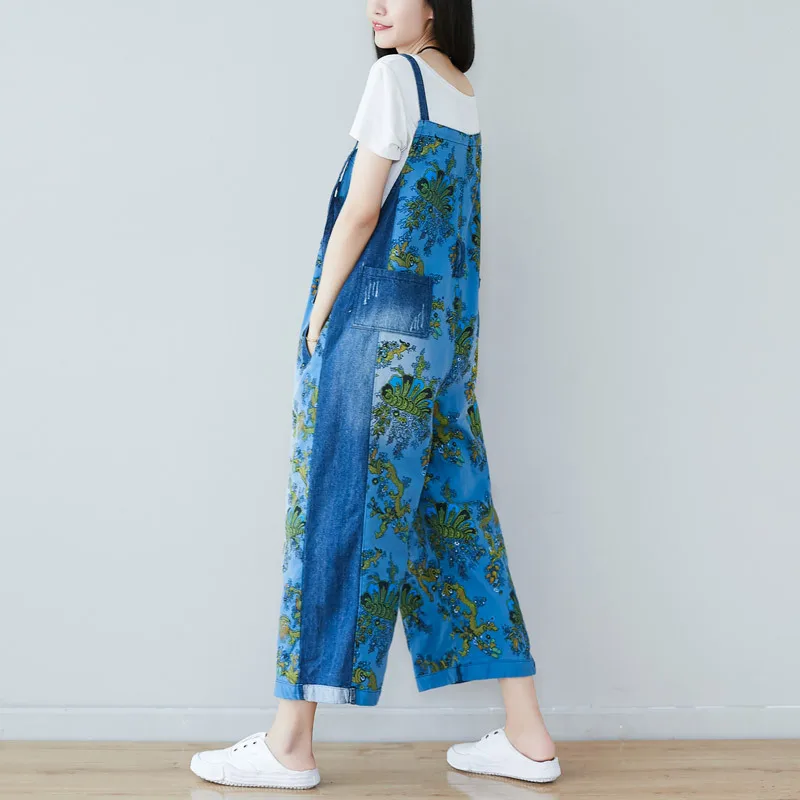 Комбинезоны женские широкие с принтом|Женские комбинезоны| |