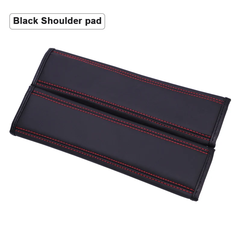 Black Shoulder pad Автомобильный ремень безопасности должен накладывать автомобильный ремень, автомобильный ремень безопасности, ремень безопасности, чехол, солнцезащитные очки, зажим для автомобиля, для хранения кредитных карт - Название цвета: Black Shoulder pad