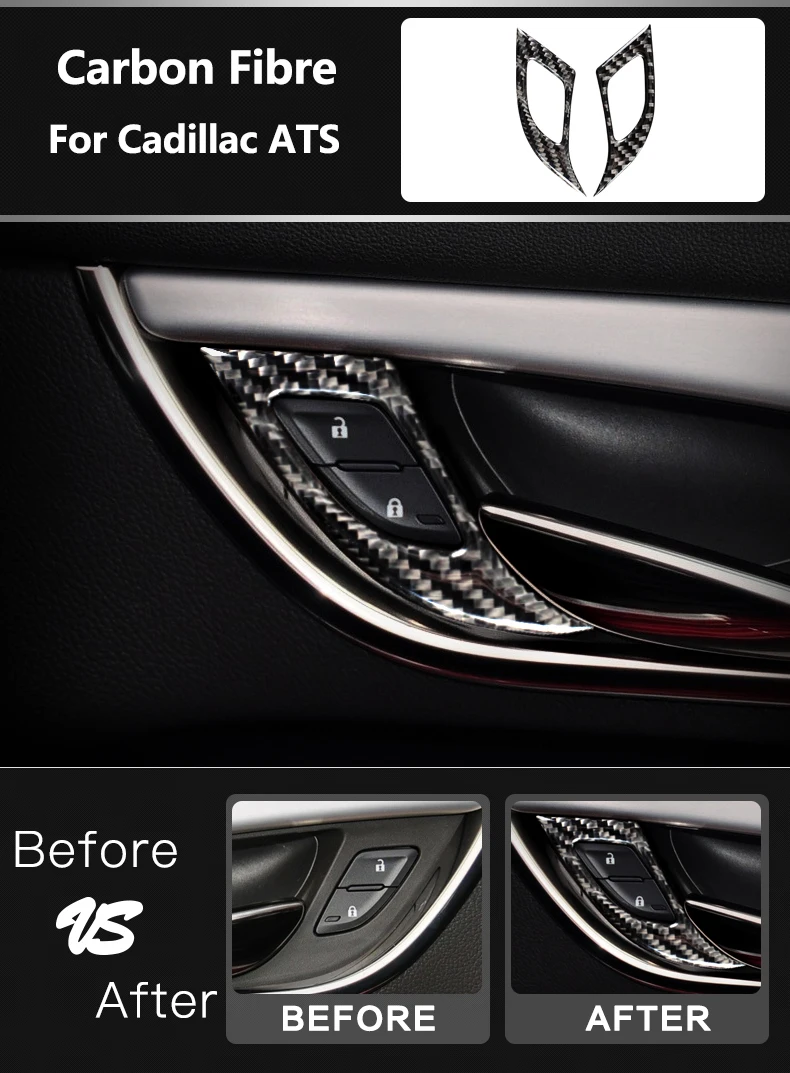 Для cadillac ats 2013 14 Аксессуары для укладки из углеродного волокна рулевое колесо Шестерня панели двери центральной консоли внутренние наклейки